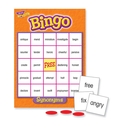 Synonyms Bingo Educational Game for Vocabulary Enhancement