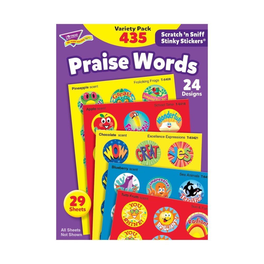 Toys'R'Us Praise Words Stinky Stickers Variety Pack - Scratch and Sniff Stickers