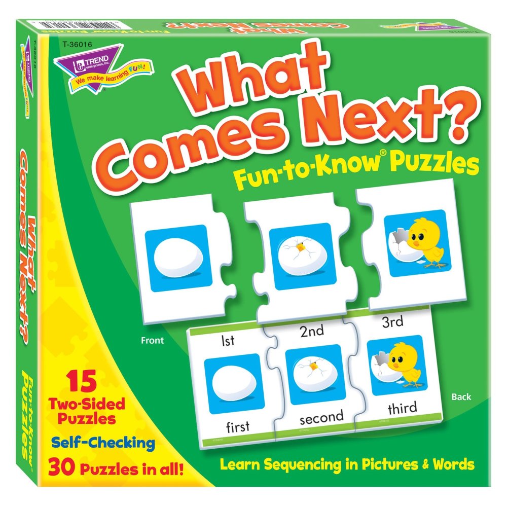 Fun-to-Know What Comes Next? Sequencing Puzzle Set - 15 pc