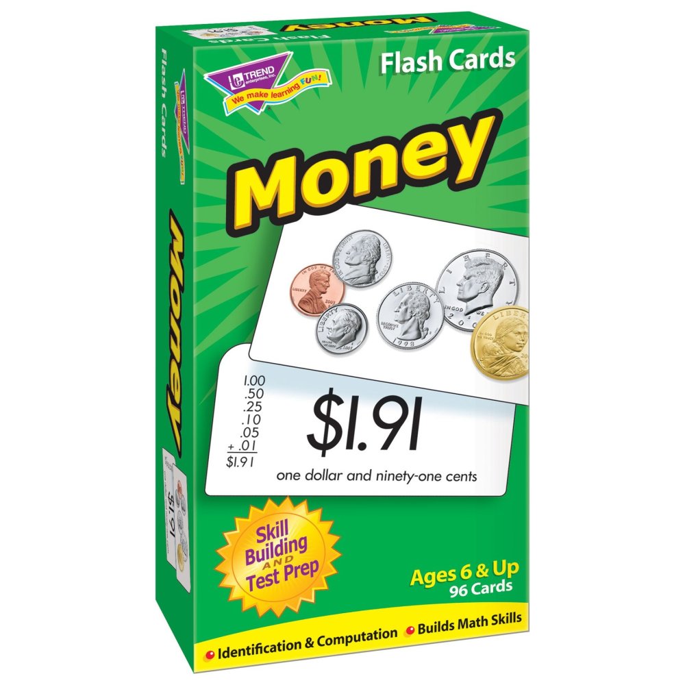 TREND Money Skill Drill Flash Cards - Financial Literacy Learning Set