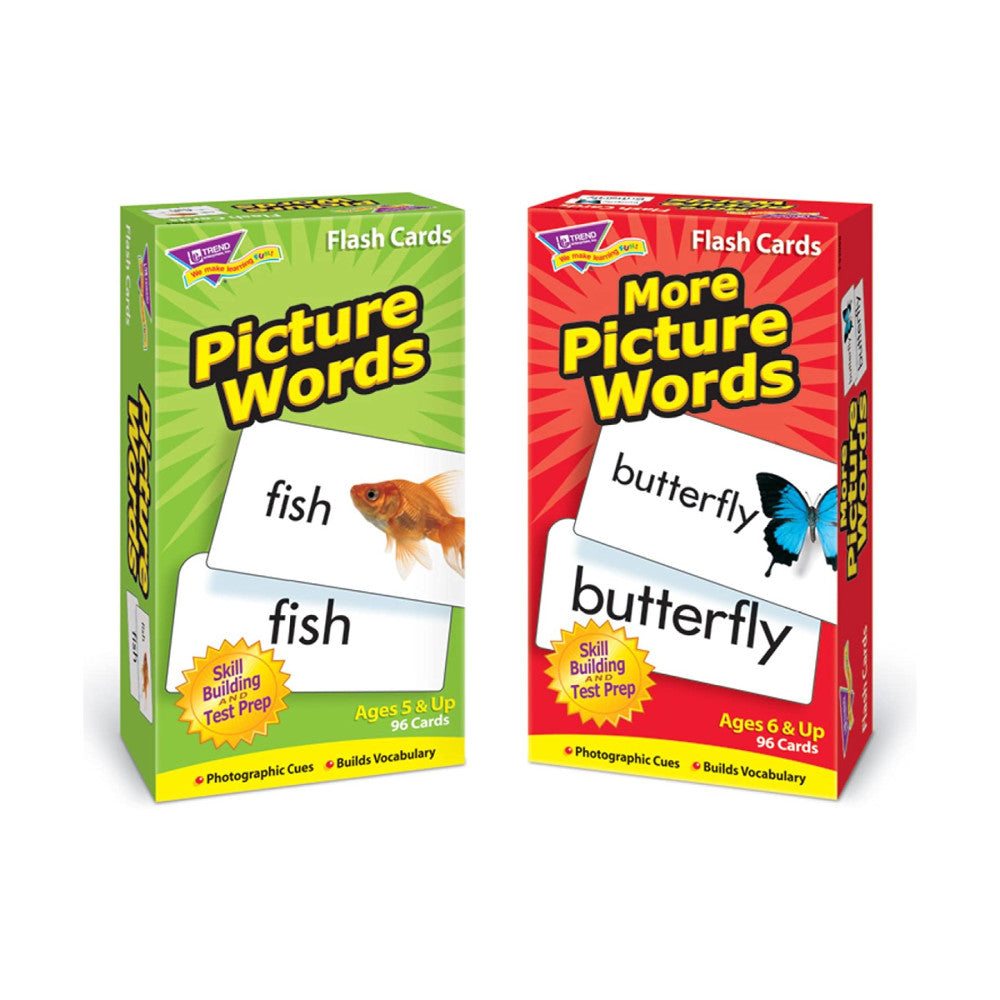 Picture Words Skill Drill Flash Cards - Vocabulary Building Set for Ages 5-8