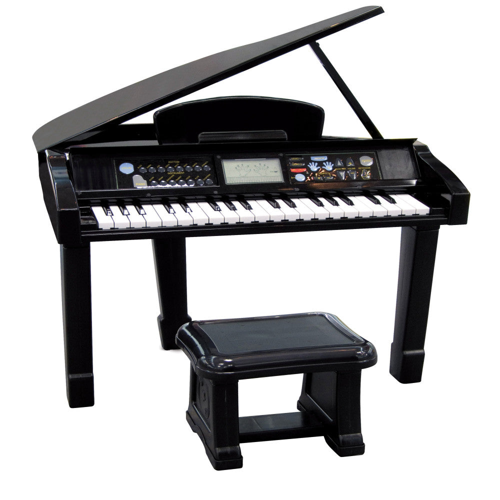 Red Box Toy Digital Piano with Stool in Black and White