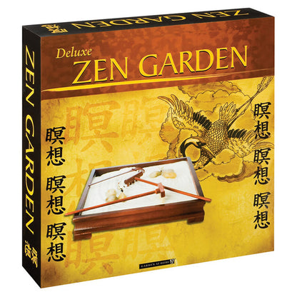 Toysmith Deluxe Zen Garden - Rosewood-Finish Miniature Meditation Set