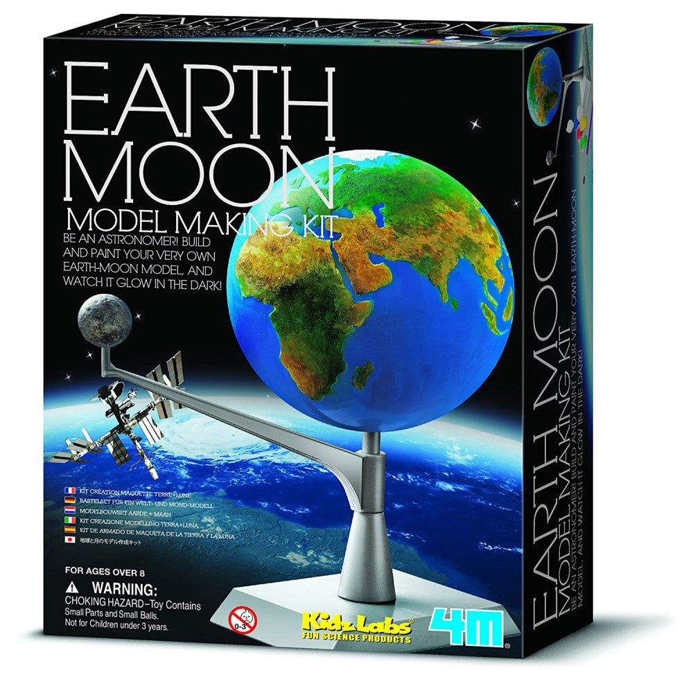 4M KidzLabs Earth and Moon Model Kit - Educational Astronomy Set