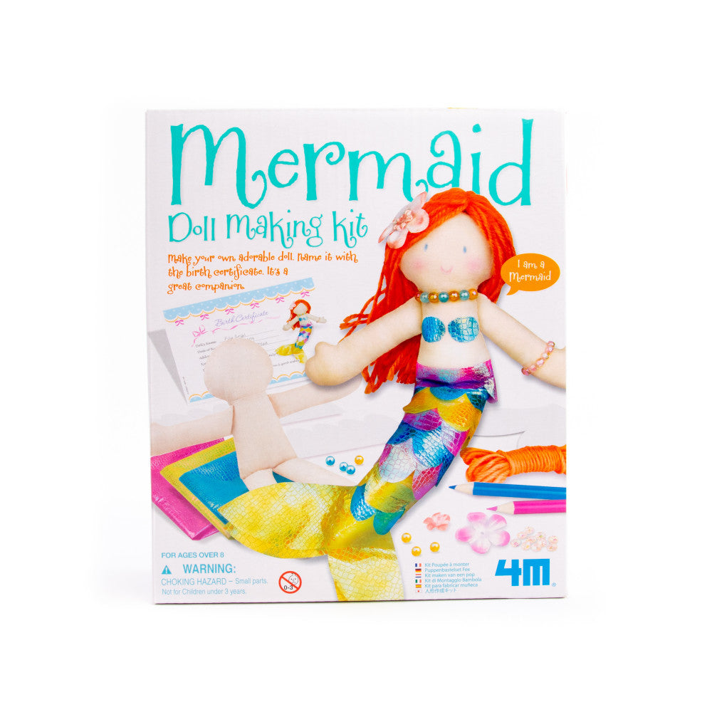 4M Creative Mermaid Doll Making Kit - Craft Your Own Unique Doll