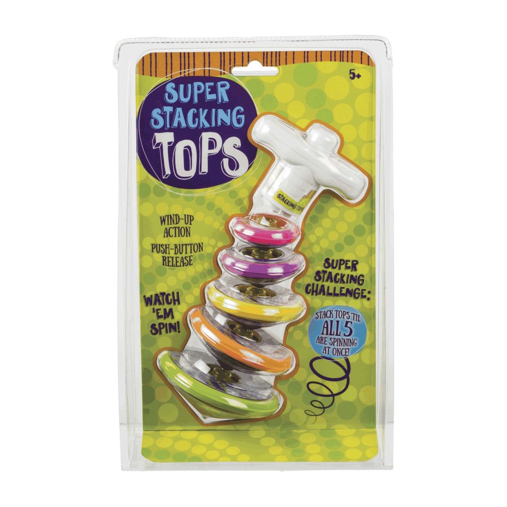 Toysmith Super Stacking Tops Kit - Colorful Spinning Fun