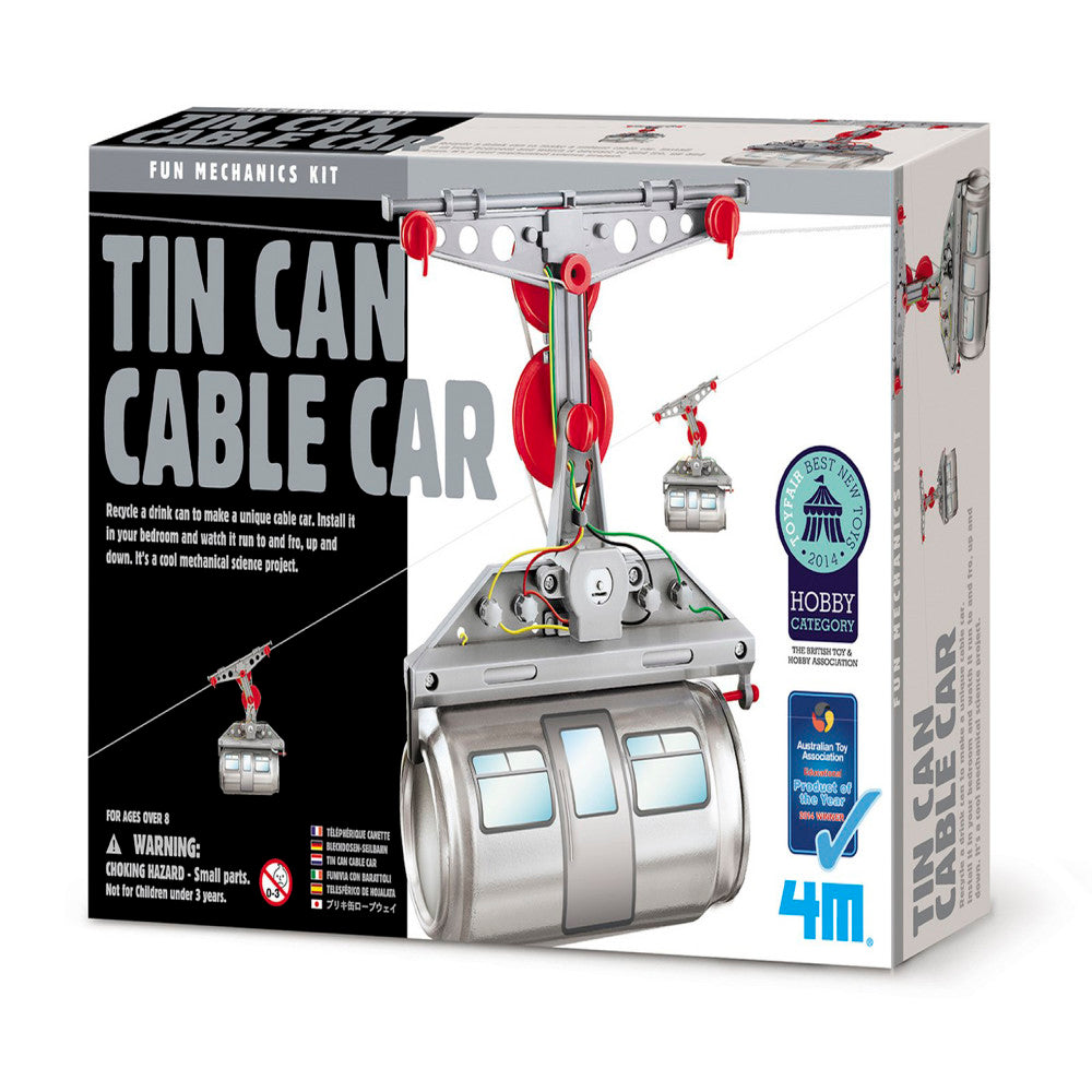 4M Tin Can Cable Car - Multi-Colored Mechanical Science Kit