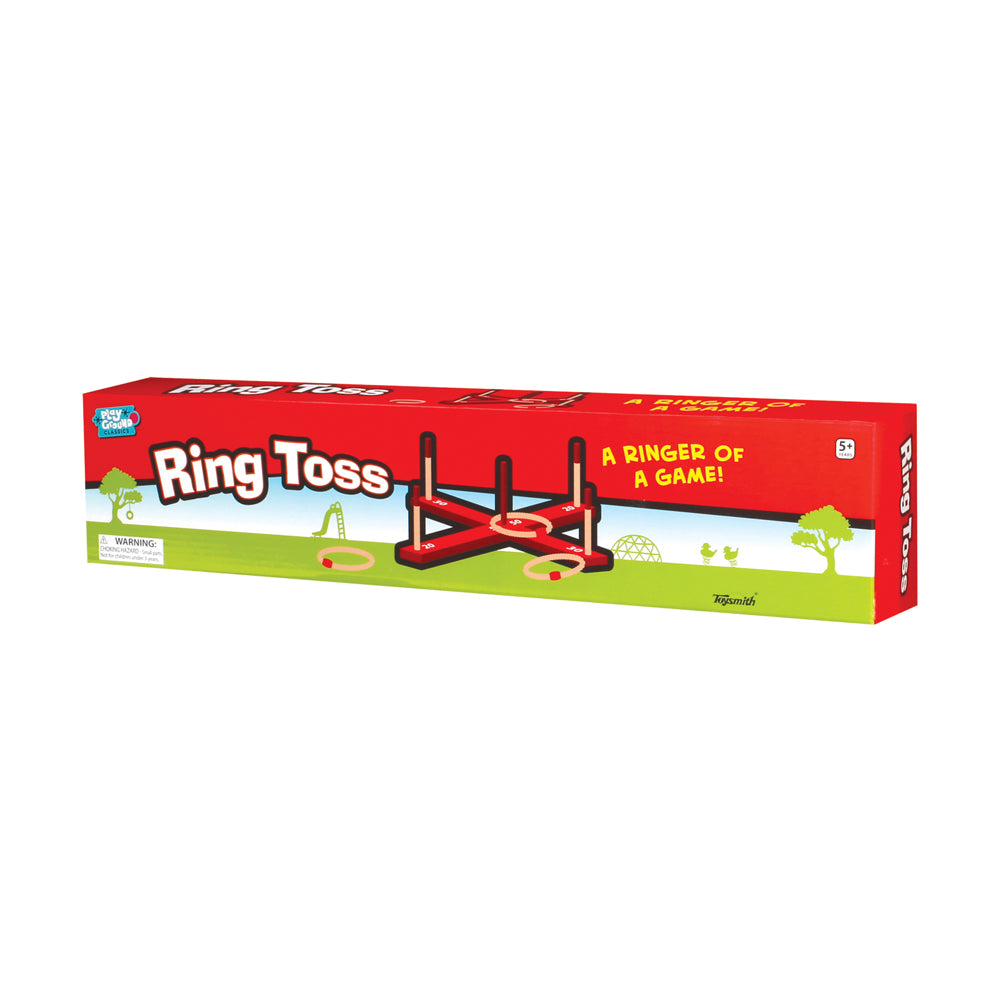 Toysmith Playground Classics Wooden Ring Toss Game Set