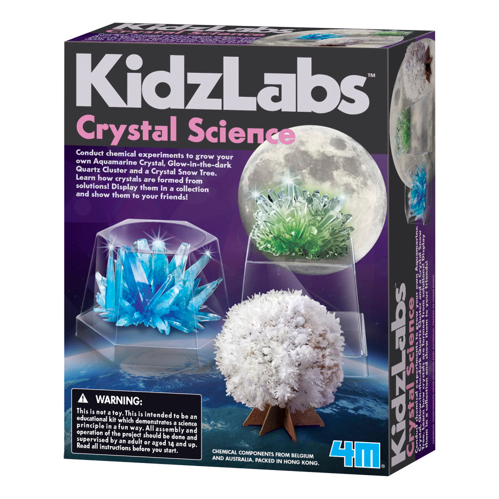 KidzLabs 4M Crystal Science Educational Kit - Grow Your Own Crystals