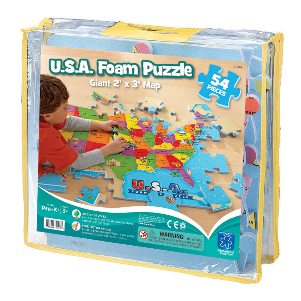 Educational Insights USA Foam Map Floor Puzzle - 54 pc