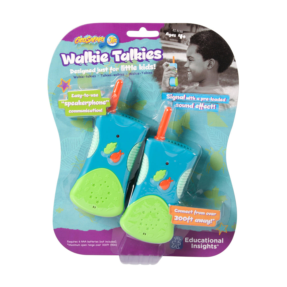 Educational Insights GeoSafari Jr. Walkie Talkies - Interactive Kids Communication Toy