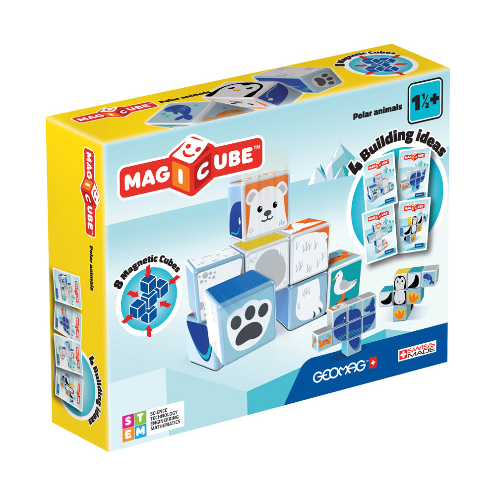 Geomag Magicube Polar Animals Magnetic Building Set - 8 Pieces