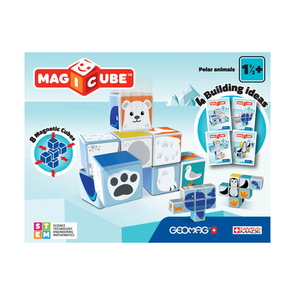 Geomag Magicube Polar Animals Magnetic Building Set - 8 Pieces