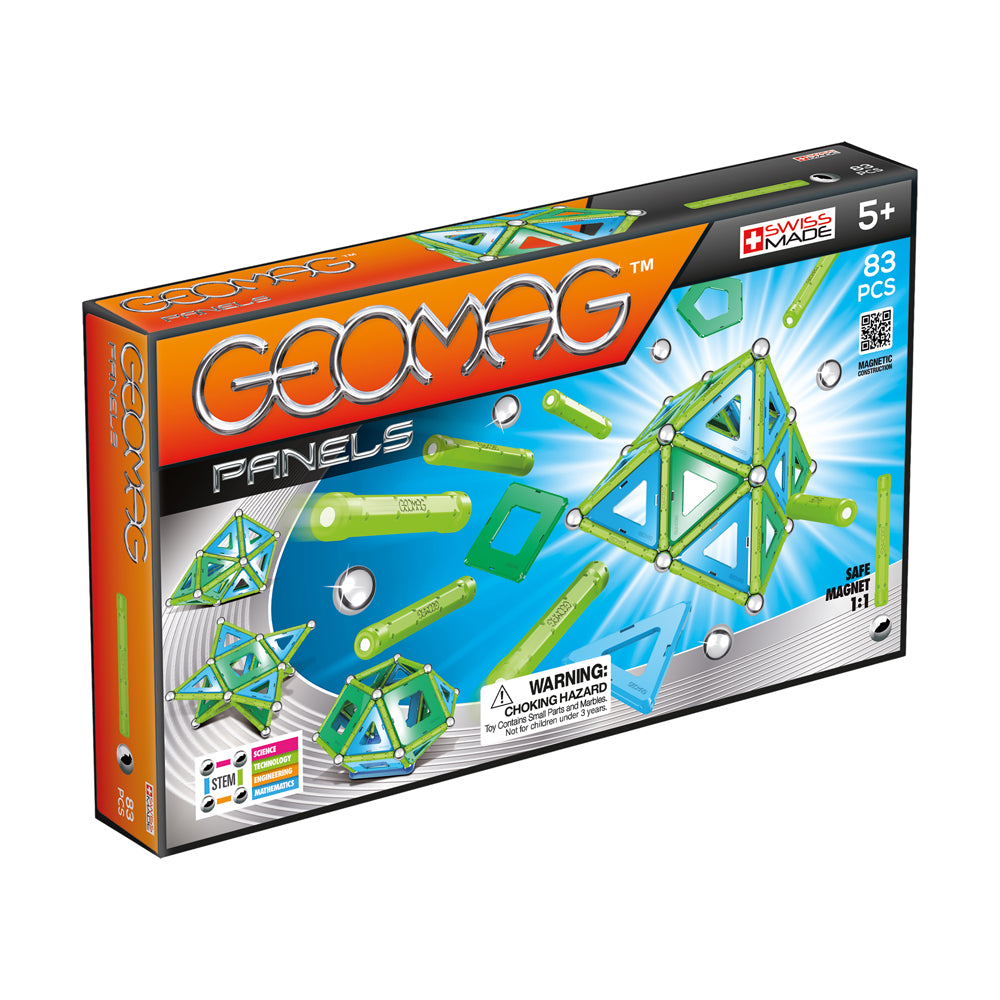 Geomag Panels Magnetic Construction Set - 83 Pieces with Colorful Panels