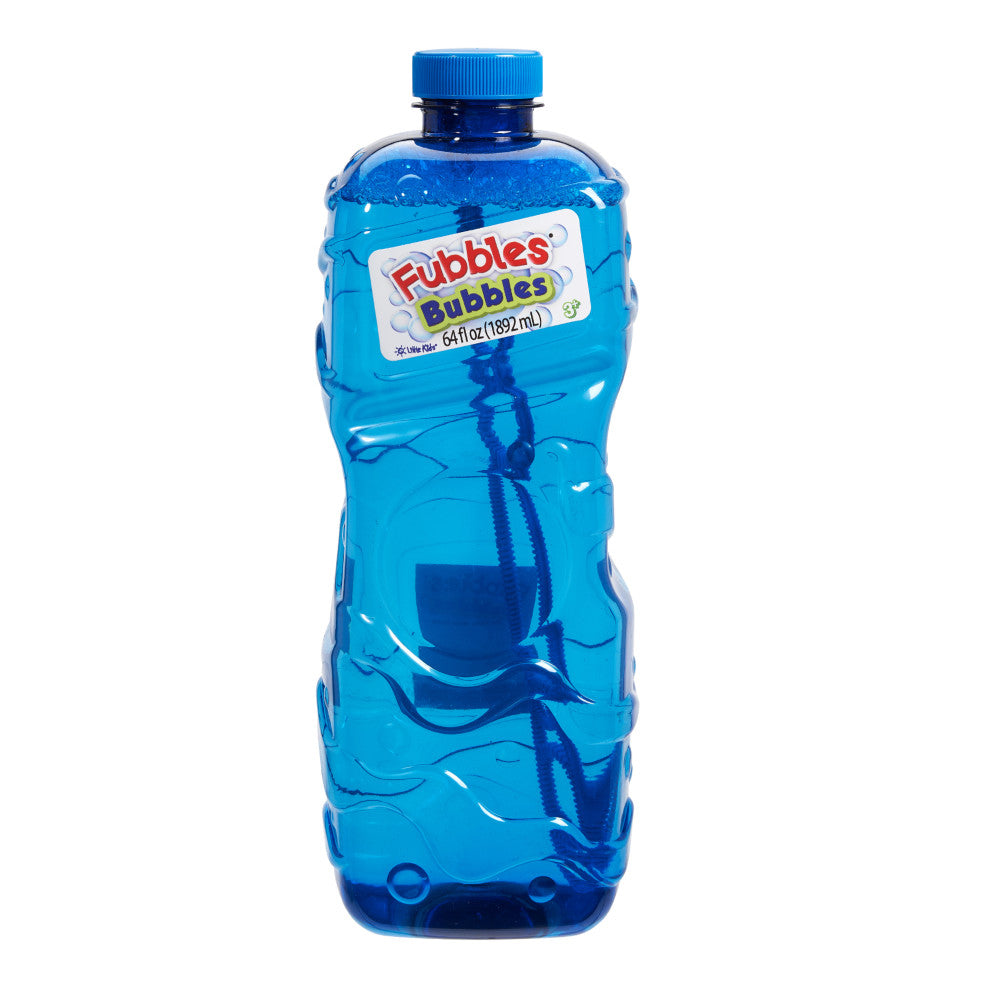 Little Kids Fubbles Premium Bubble Solution, 64 oz, Multi-Color Wand Included