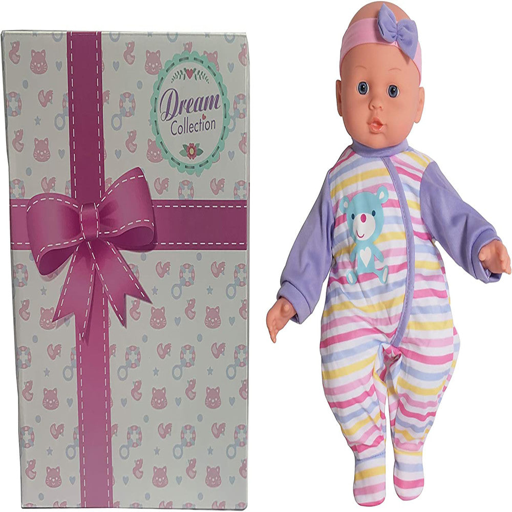 DREAM COLLECTION 14" Interactive Chatter & Coo Baby Doll - Blue Eyes