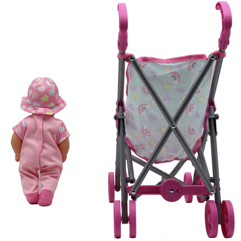 Dream collection baby doll with stroller set best sale