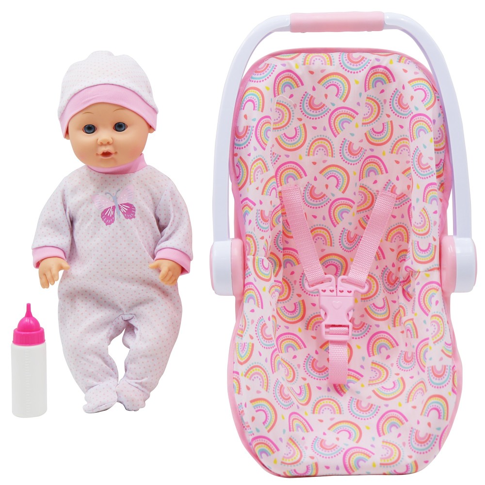 Dream Collection 16" Baby Doll with Convertible Carrier and Accessories