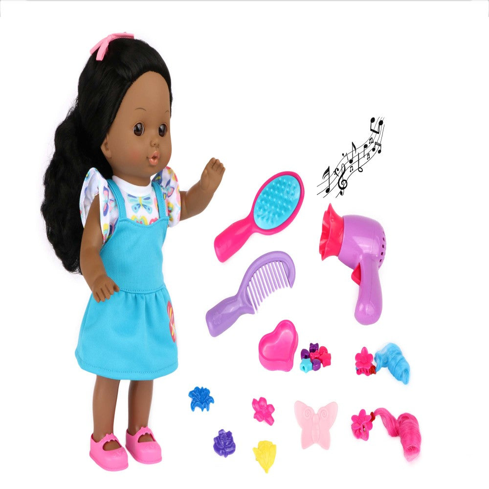 Dream Collection 12" Interactive Hair Styling Doll Play Set