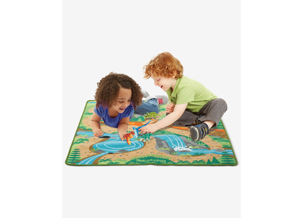 Melissa & Doug Prehistoric Playground Dinosaur Rug ‚Äì Interactive Play Mat