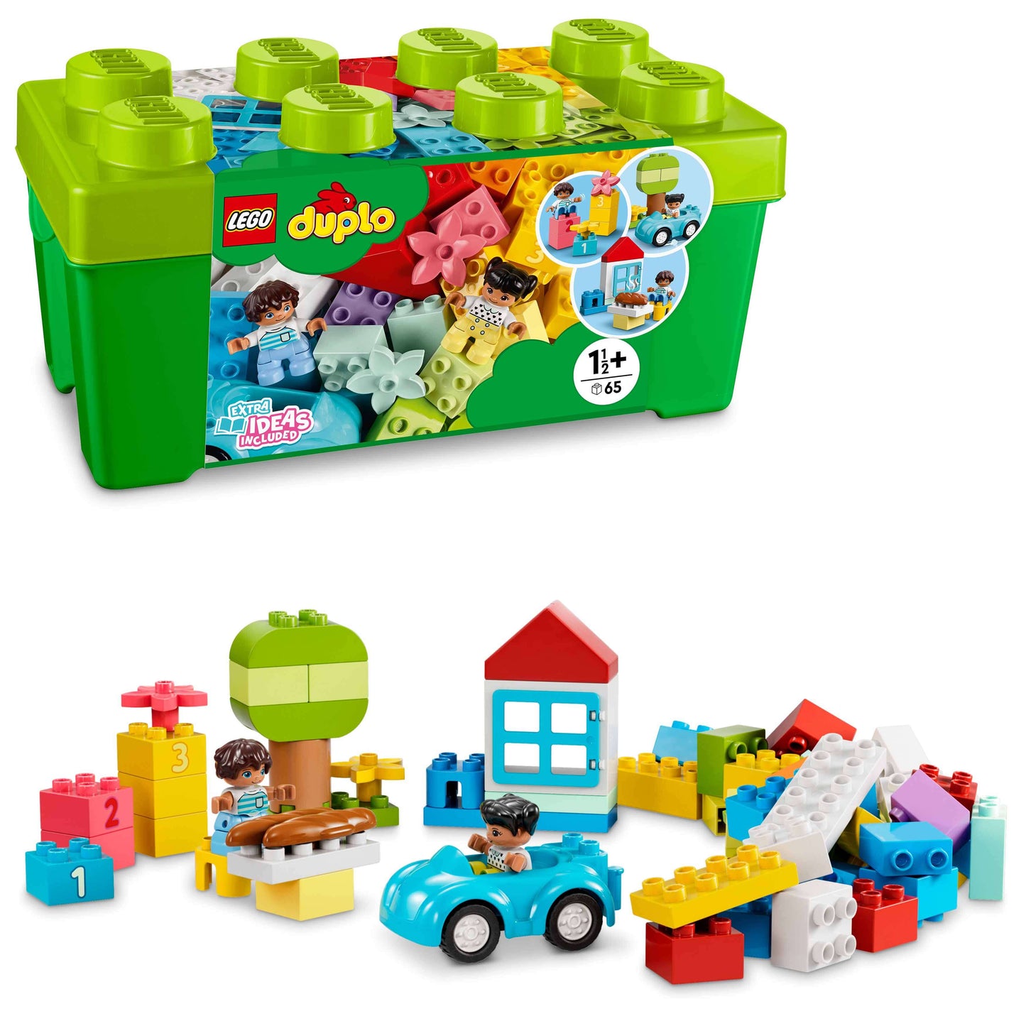 LEGO DUPLO Classic Brick Box 10913 Creative Building Toy for Toddlers (65 Pieces)