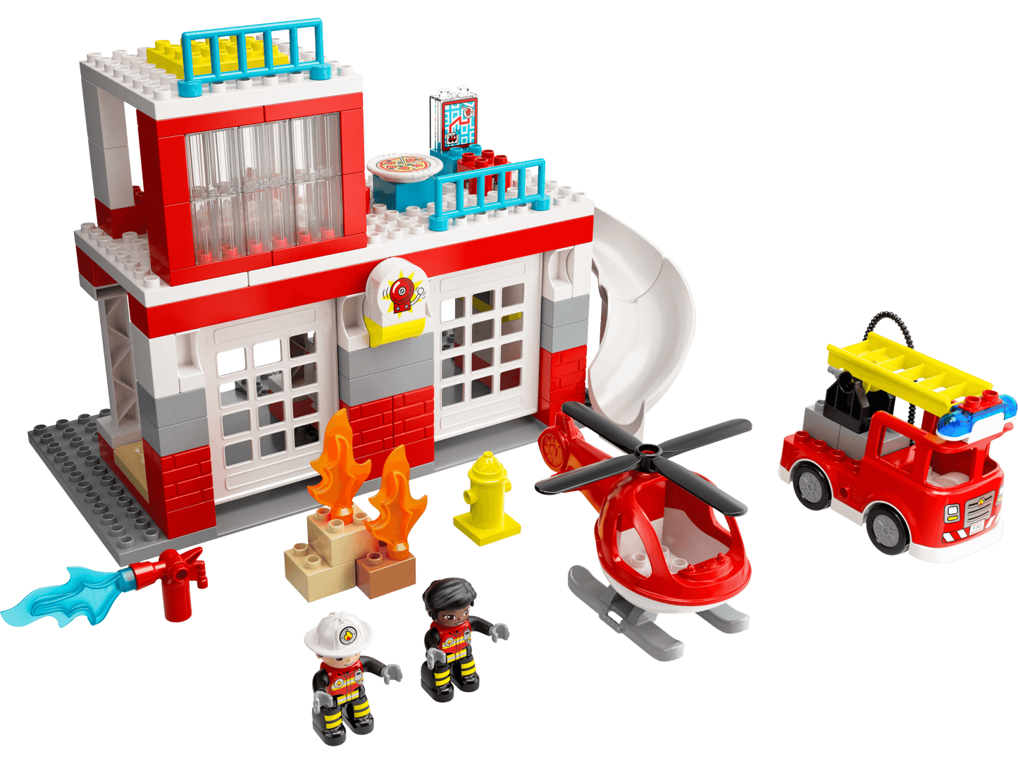 LEGO DUPLO Rescue Fire Station & Helicopter 10970 Building Set - 117 Pieces