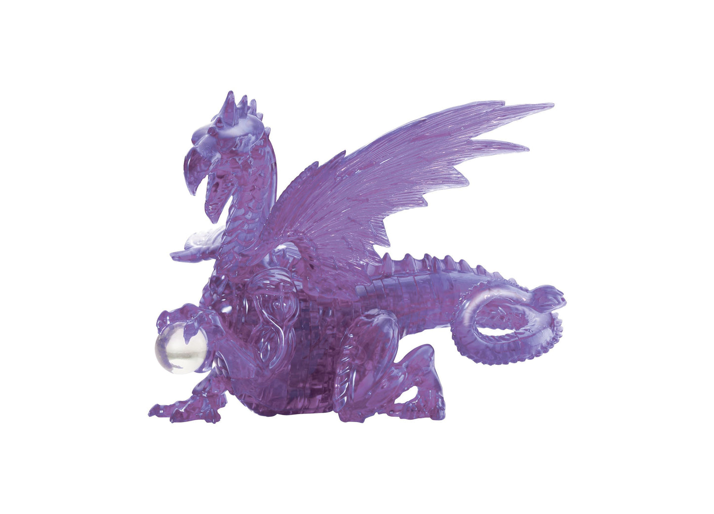 BePuzzled 3D Crystal Dragon Puzzle - Purple, 56 Pieces