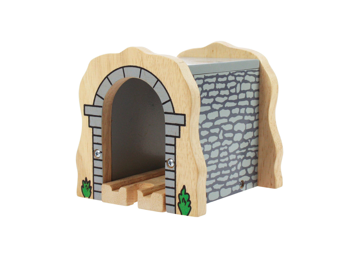 Bigjigs Rail Wooden Grey Stone Tunnel - Compatible with Major Brands