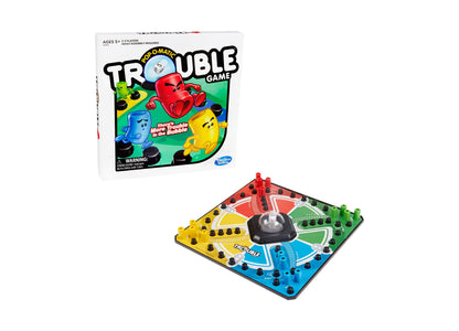 Hasbro Trouble Game with Pop-O-Matic Bubble and Power Up Spaces