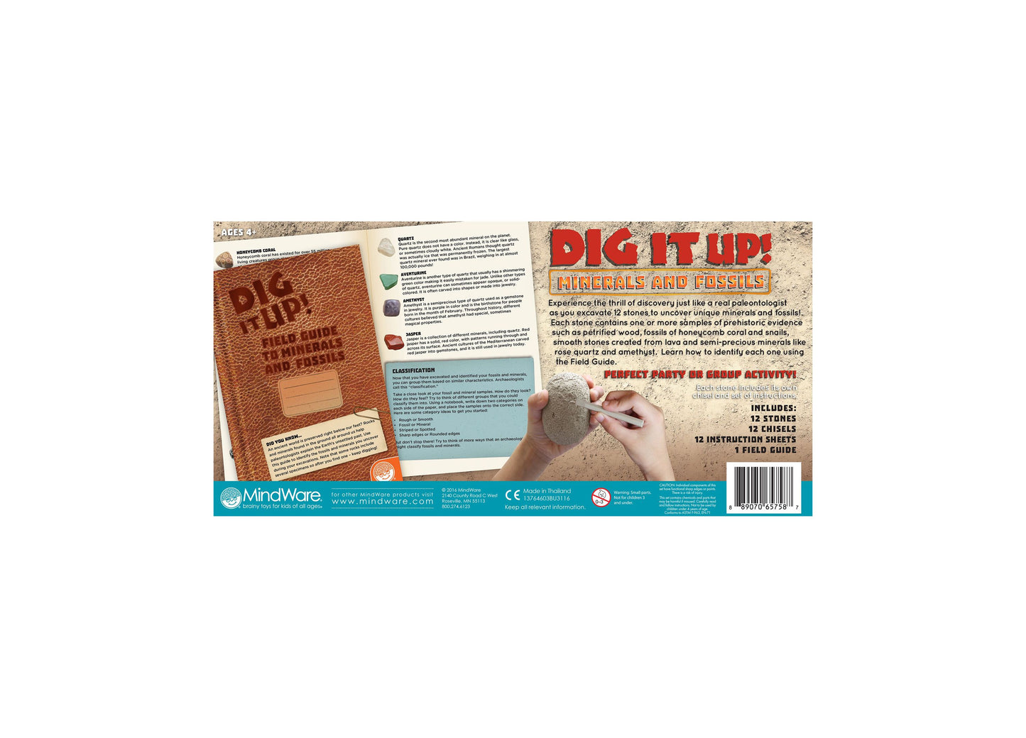 MindWare Dig It Up! Minerals and Fossils Excavation Kit