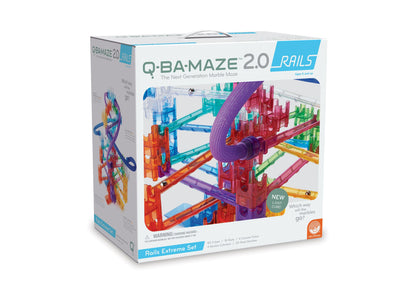 MindWare Q-BA-MAZE 2.0 Rails Extreme Set - Interactive Marble Maze Construction Kit