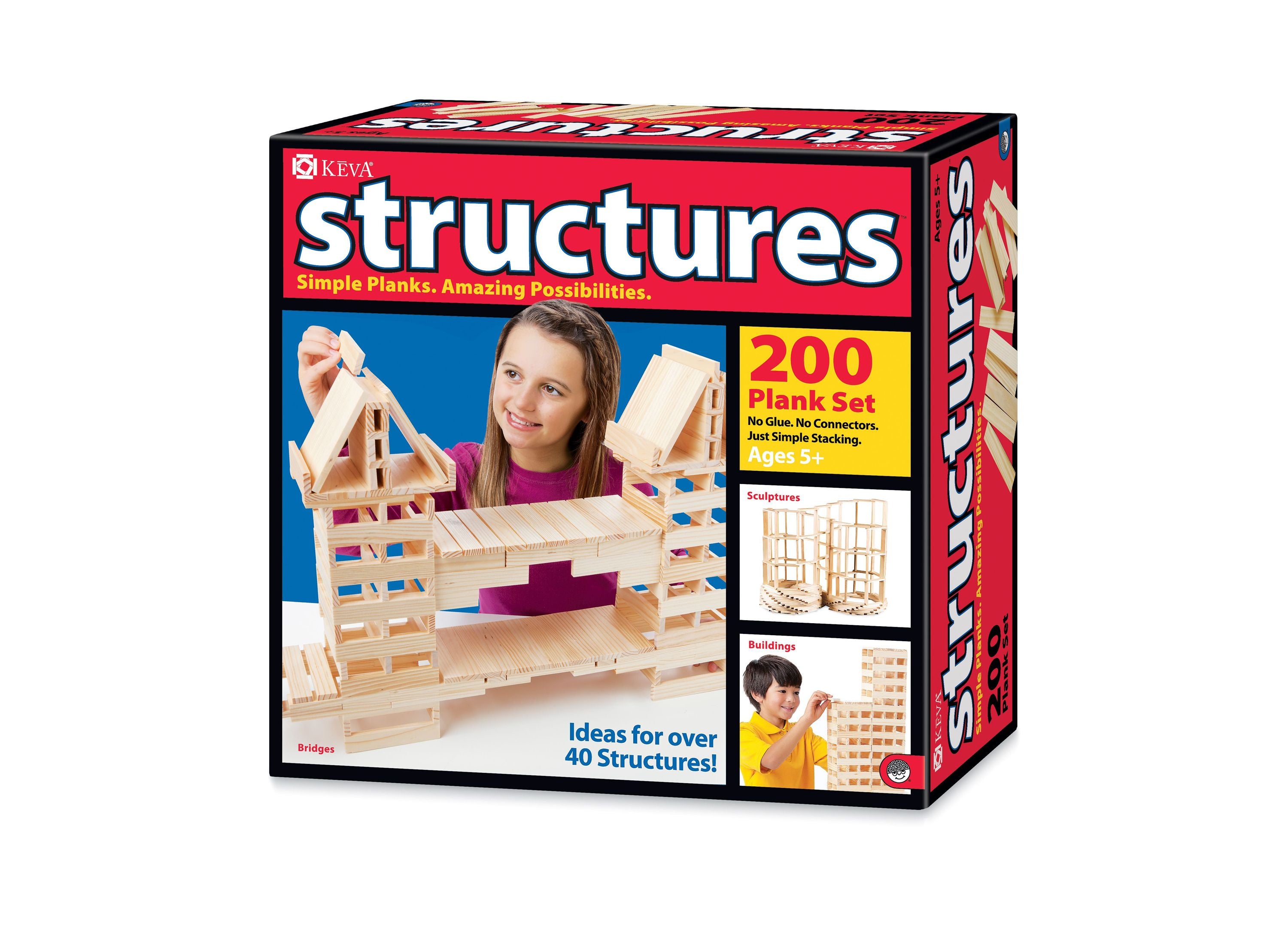 MindWare KEVA Structures 200 Pine Plank Set STEM Building Toy Toys R Us