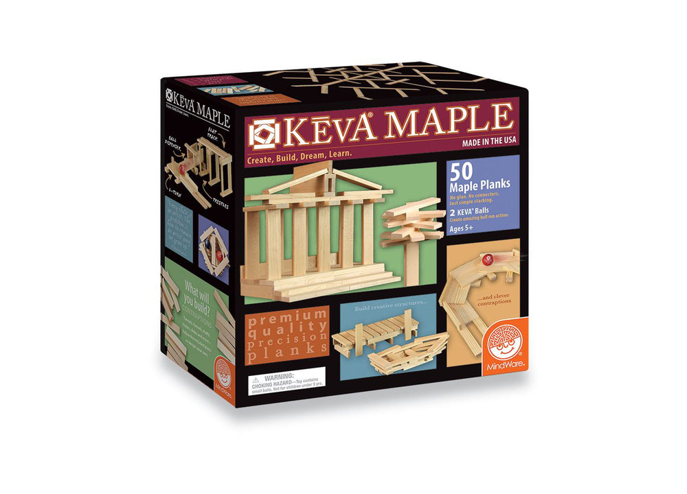 MindWare KEVA Maple 50-Piece Plank Set - Educational Building Toy