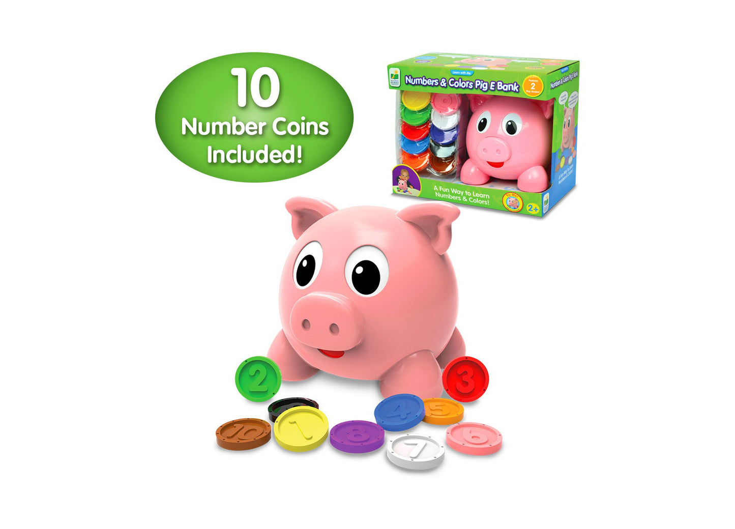 Learn with Me Interactive Numbers & Colors Pig E Bank Learning Toy