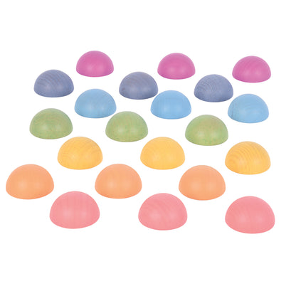 TickiT Rainbow Wooden Semispheres ‚Äì Colorful Educational Toy Set of 21