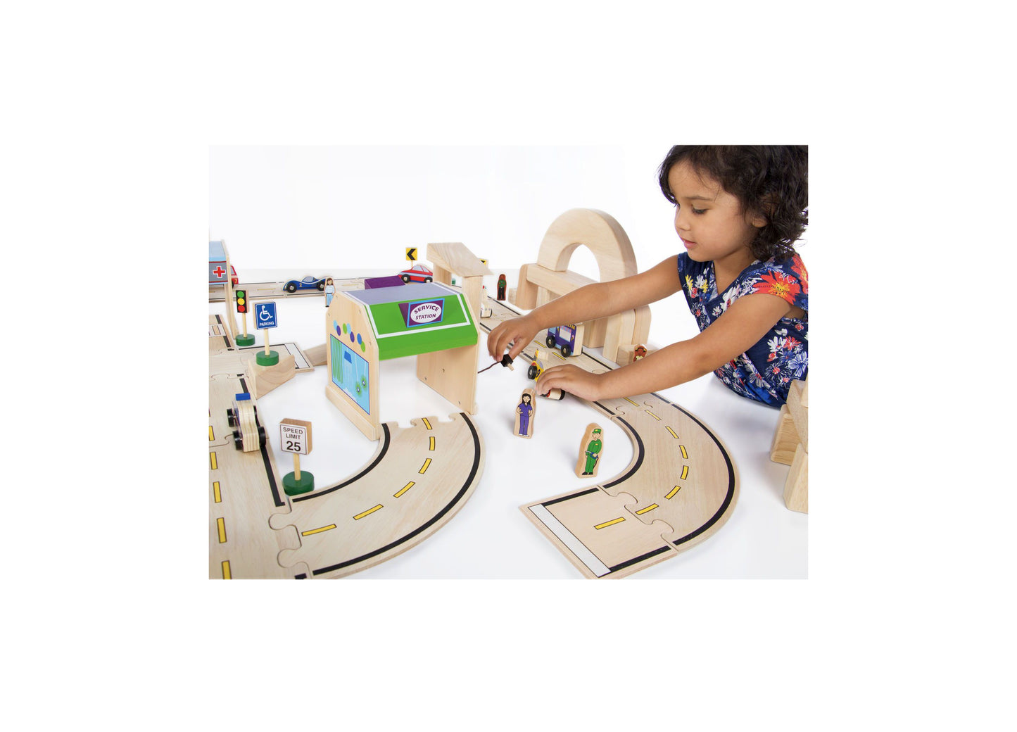 Guidecraft Community Buildings 6-Piece Playset - Plywood