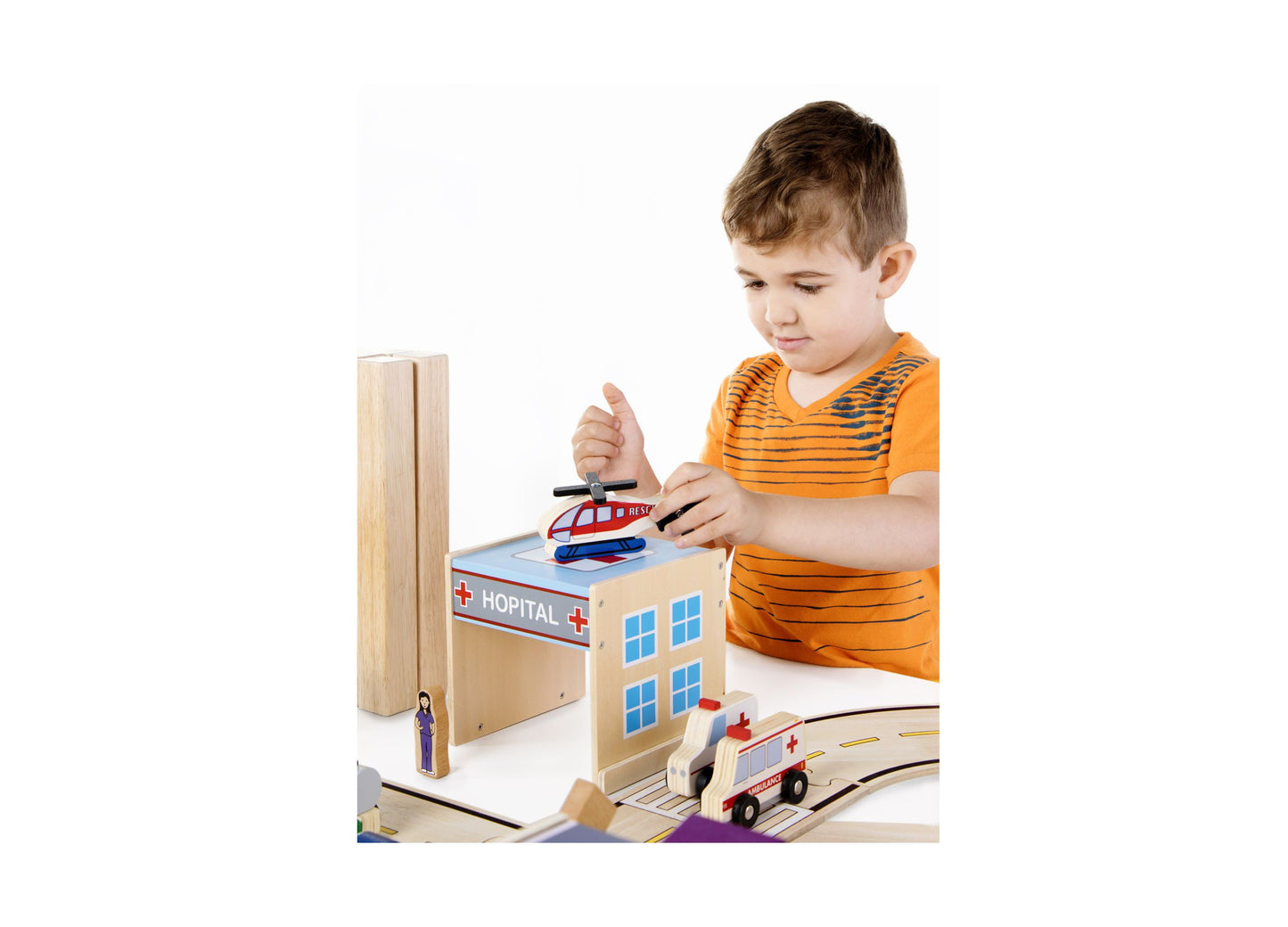 Guidecraft Community Buildings 6-Piece Playset - Plywood