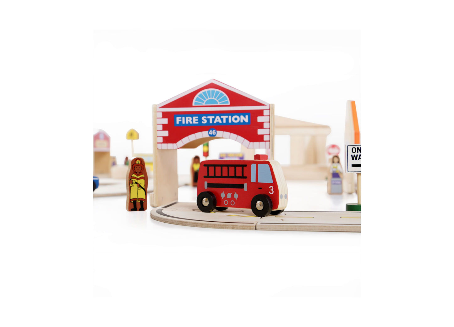 Guidecraft Community Buildings 6-Piece Playset - Plywood