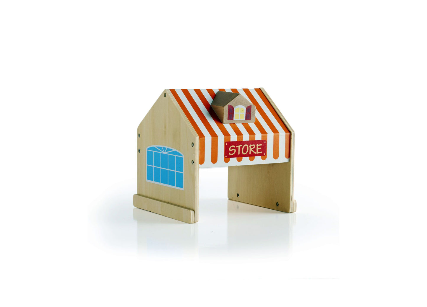 Guidecraft Community Buildings 6-Piece Playset - Plywood