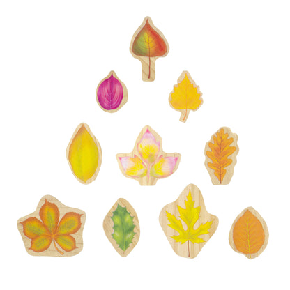 The Freckled Frog Stacking Leaves - Educational Wooden Block Set