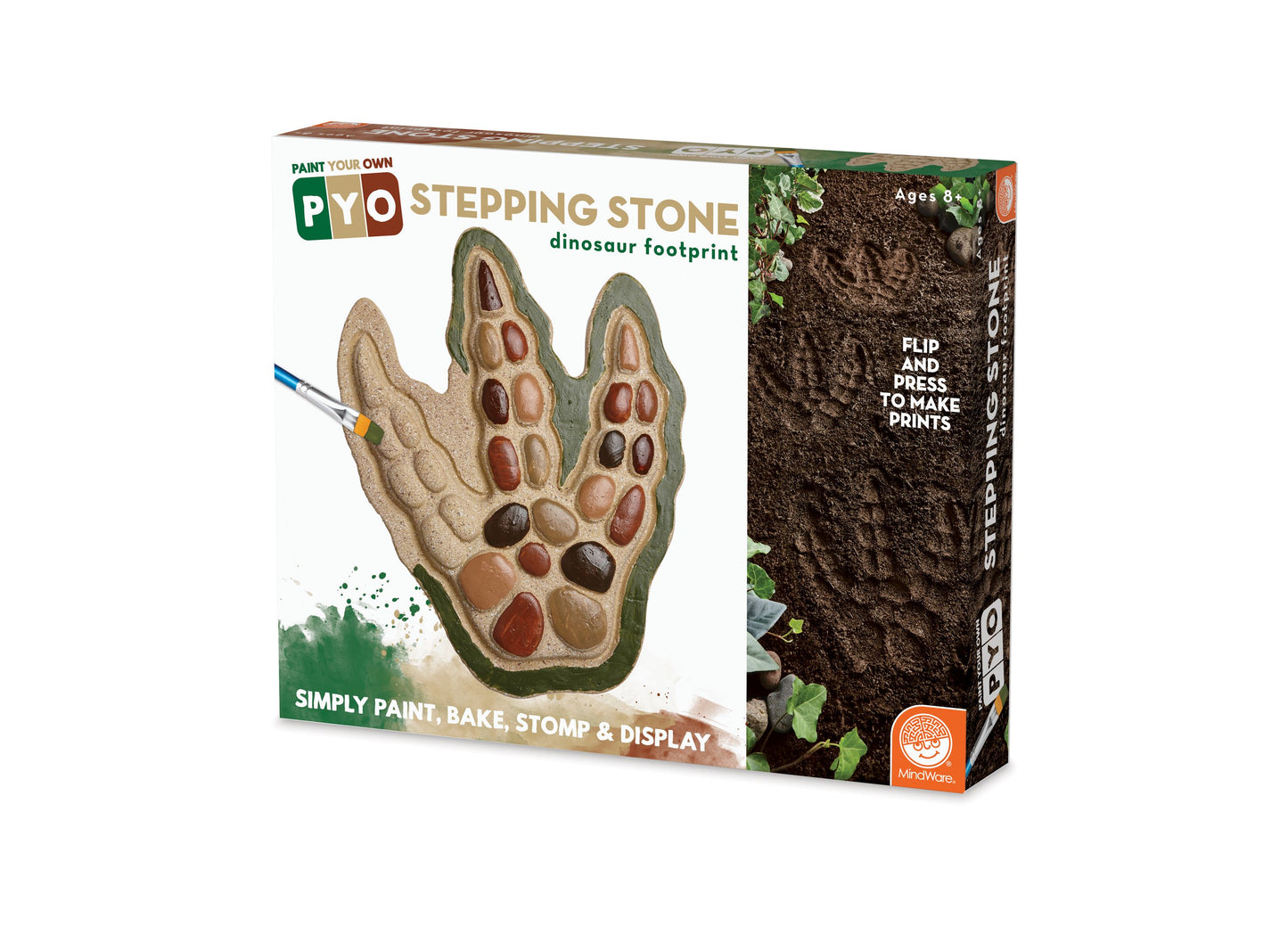 MindWare Dinosaur Footprint Paint-Your-Own Stepping Stone Kit