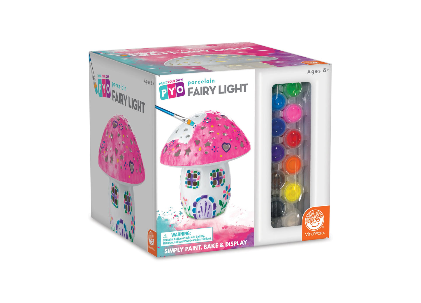 MindWare Paint Your Own Porcelain Fairy House Light Kit