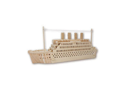 Puzzled Titanic 3D Natural Wood Puzzle - 178 pc