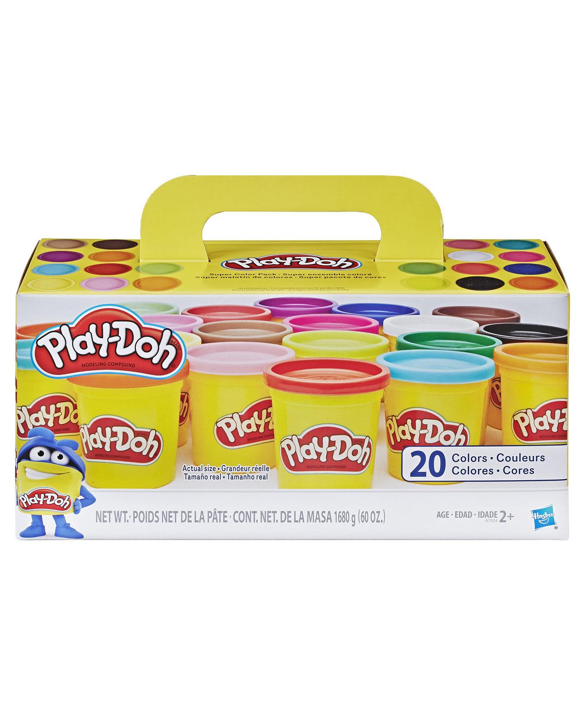 Play-Doh Super Color 20-Pack - Vibrant Non-Toxic Modeling Compound