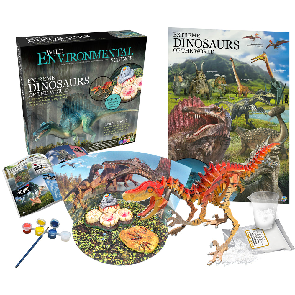 Wild Environmental Science Extreme Dinosaurs Kit - Interactive Dinosaur Learning Set