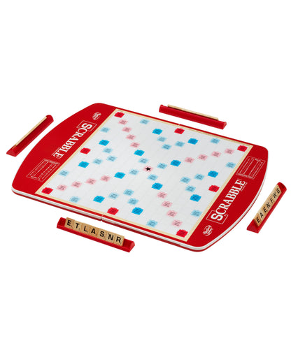 Hasbro Scrabble Deluxe Edition Board Game with Rotating Gameboard and Deluxe Carry Case