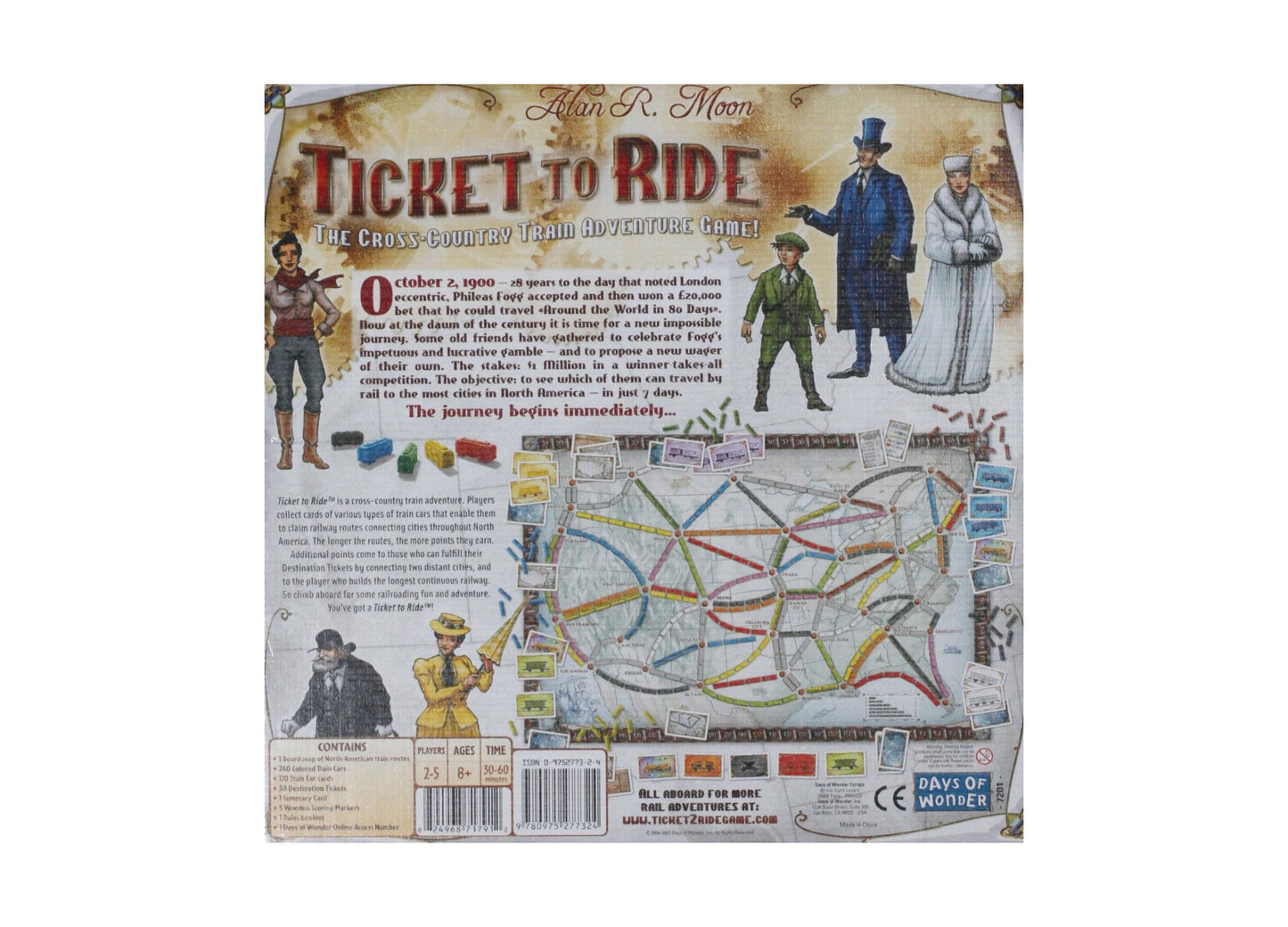 Ticket to Ride North American Adventure Board Game