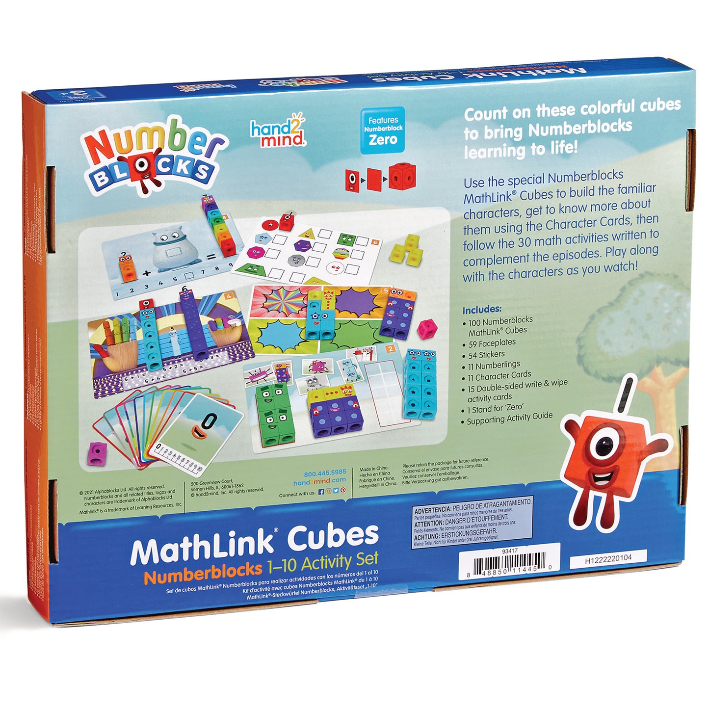 Hand2Mind Numberblocks MathLink Cubes 1-10 Activity Set - Educational Math Toy