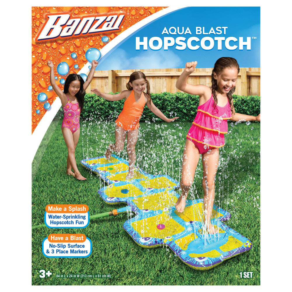 Banzai Aqua Blast No-Slip Hopscotch Water Sprinkler Game