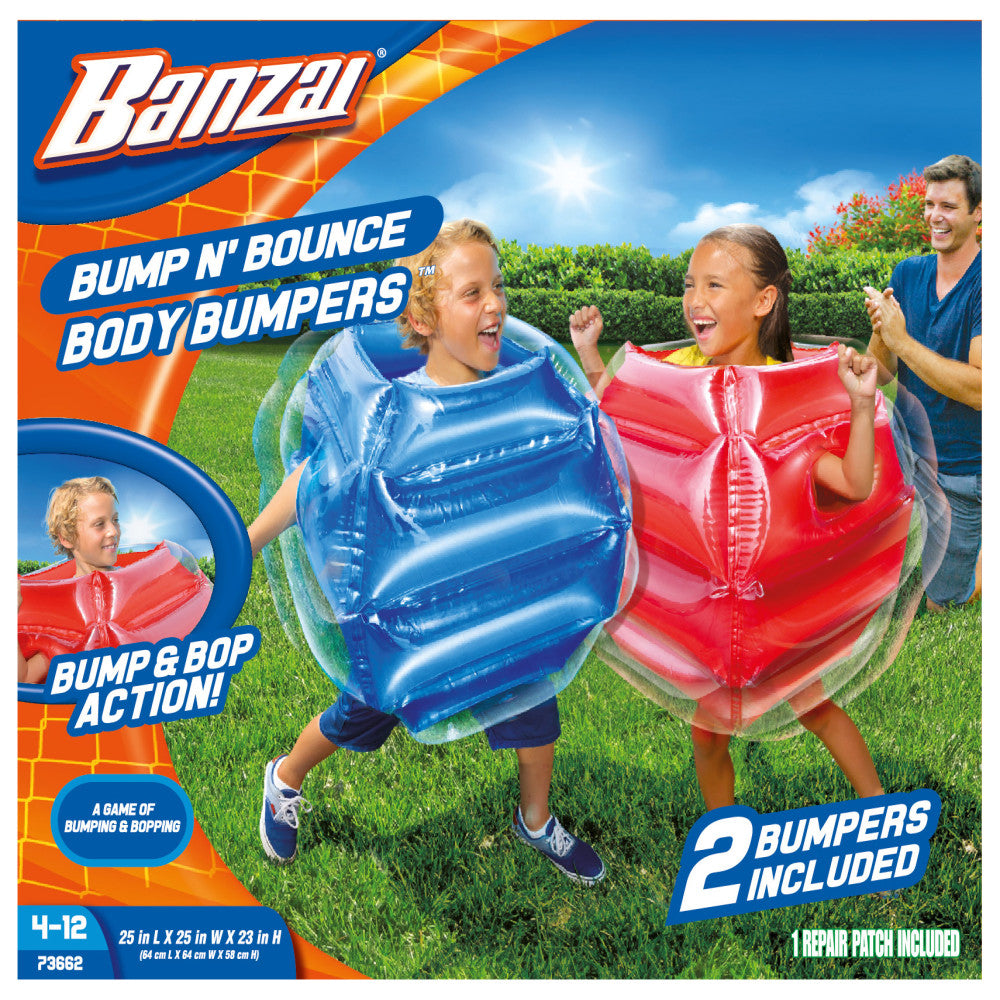 Banzai Bump N Bounce Body Bumpers in Red & Blue, 2 Bumpers